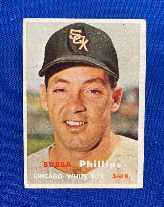 1957 TOPPS BUBBA PHILLIPS CHICAGO WHITE SOX #395 CARD VINTAGE SET-BREAK