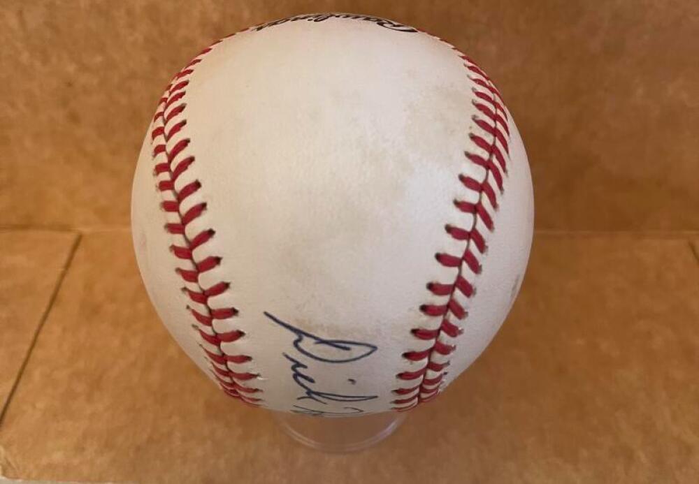 DICK HALL PHILLIES/ORIOLES SIGNED AUTOGRAPHED N.L. BASEBALL JSA AUTH