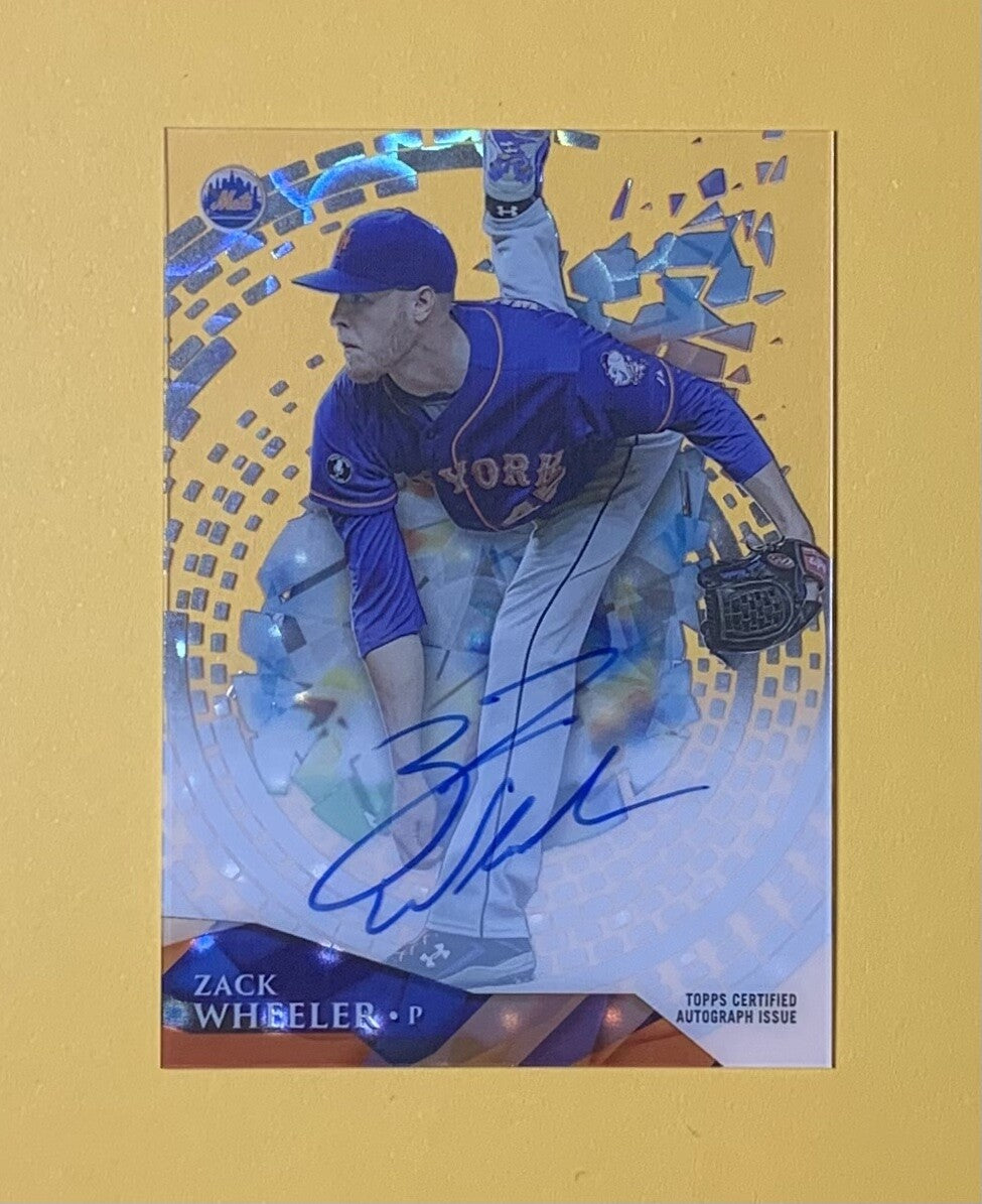 2014 TOPPS HIGH TEK ZACK WHEELER AUTOGRAPH CLOUDS DIFFRACTOR /25 #HT-ZW METS