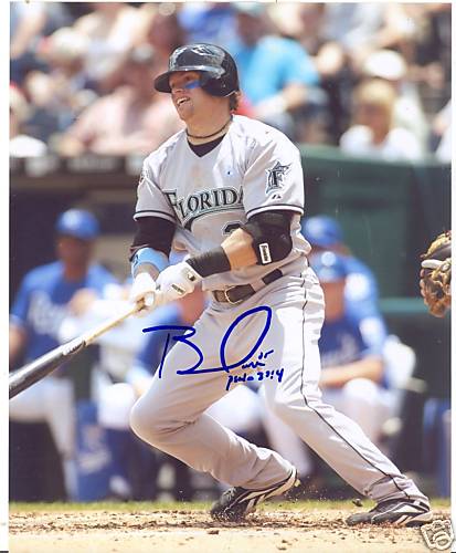 BRETT CARROLL FLORIDA MARLINS SIGNED 8X10 PHOTO W/COA