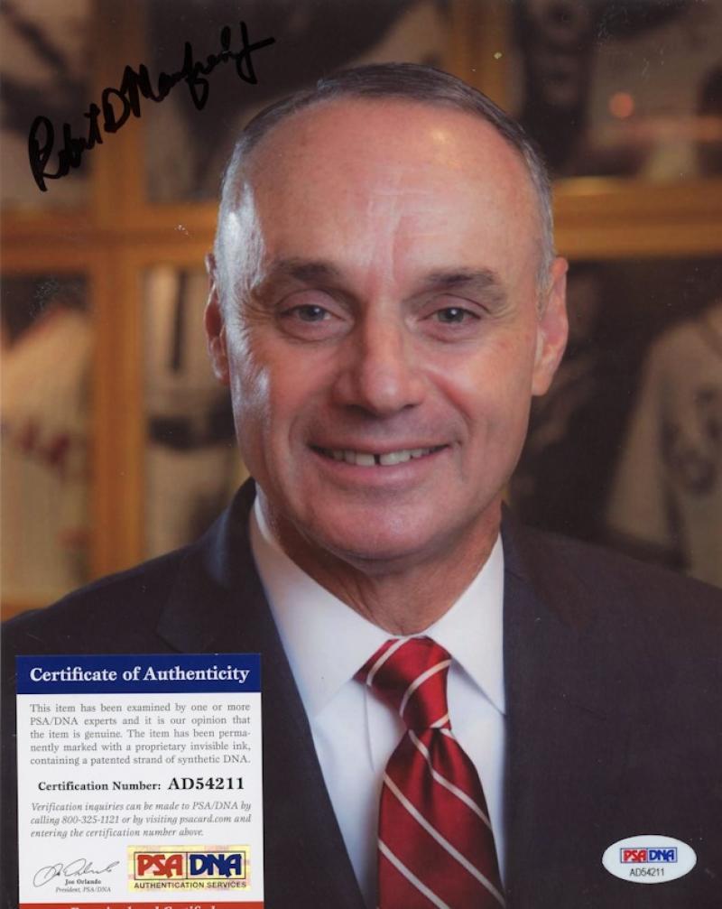 ROB MANFRED MLB COMMISSIONER  SIGNED 8X10 PHOTO W/ PSA AD54211