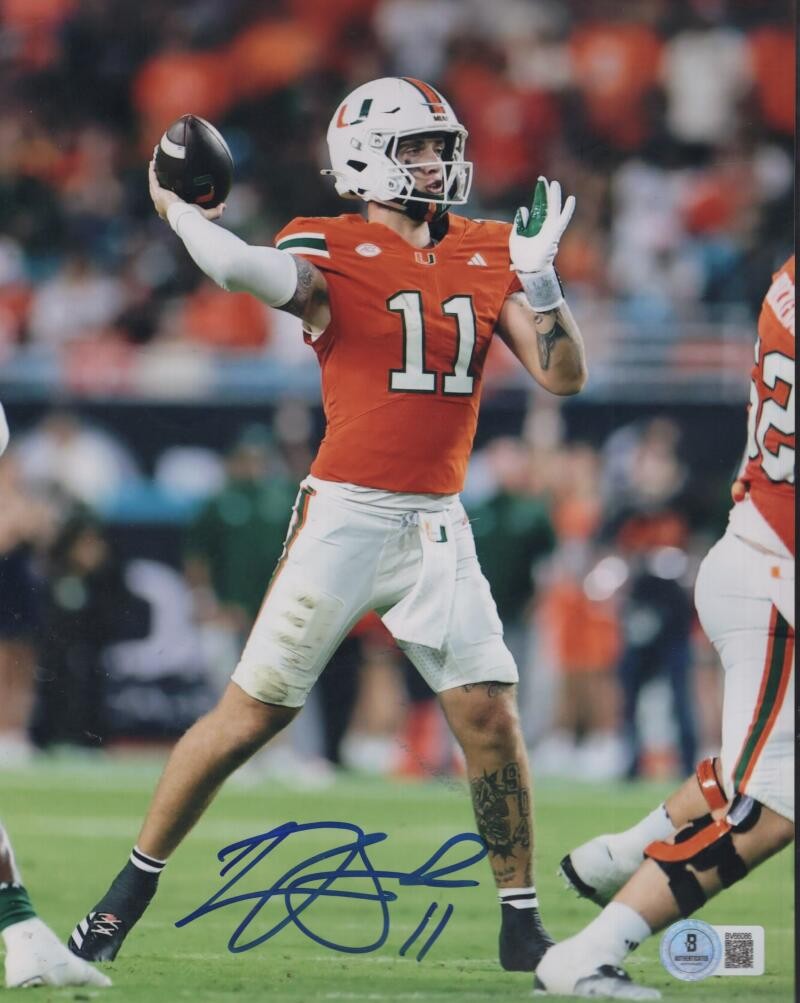 CARSON BECK MIAMI HURRICANES SIGNED AUTOGRAPHED 8X10 PHOTO BECKETT AUTH