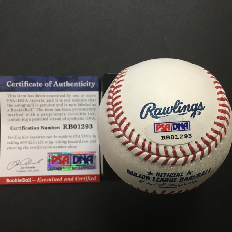 YOAN LOPEZ ARIZONA DIAMONDBACKS SIGNED  BASEBALL PSA RB01293