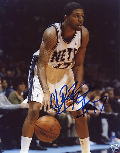 CHRIS DOUGLAS  NEW JERSEY NETS W/COA  SIGNED 8X10