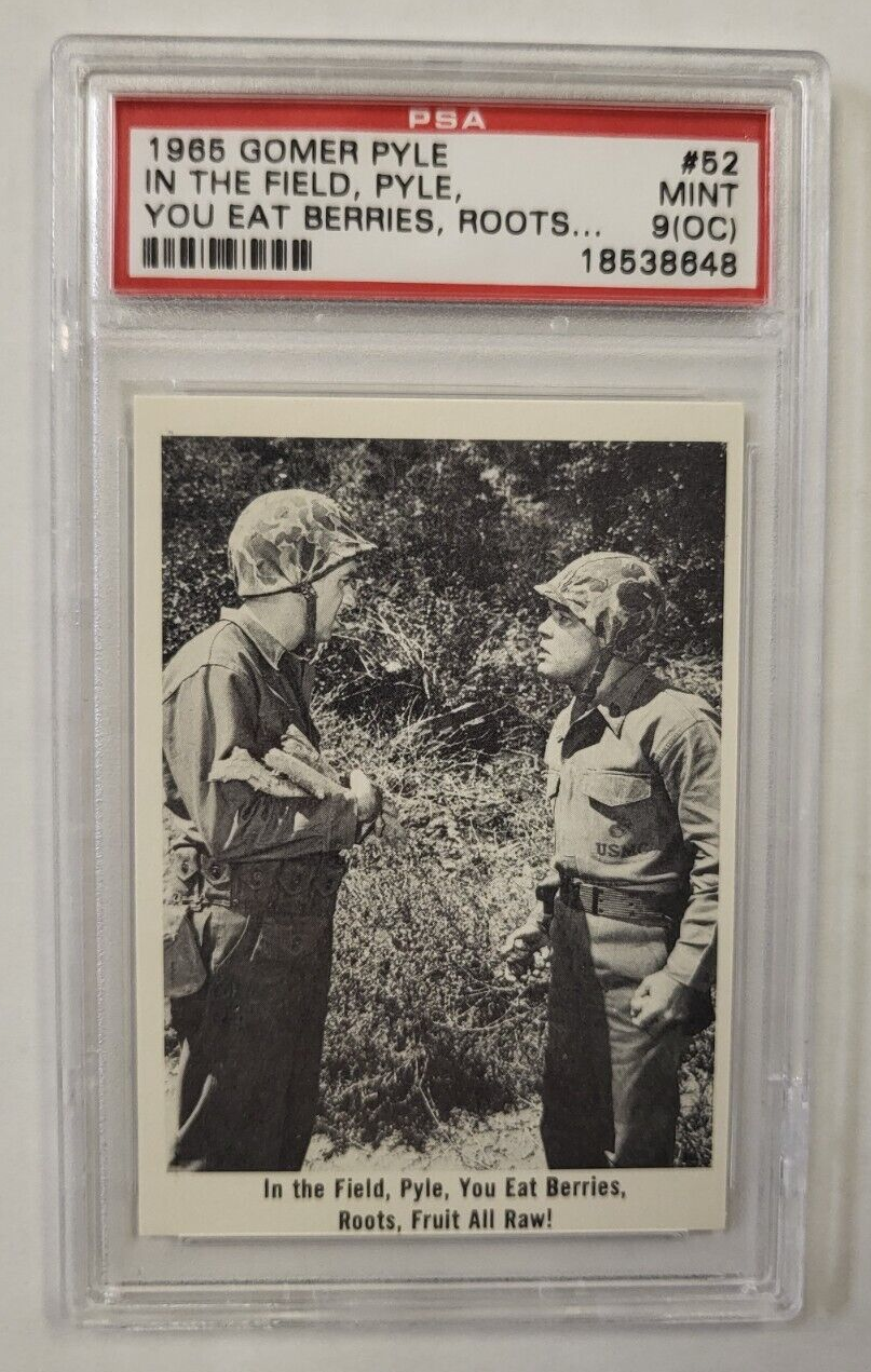 1965 GOMER PYLE #52 TRADING CARD PSA 9 RARE