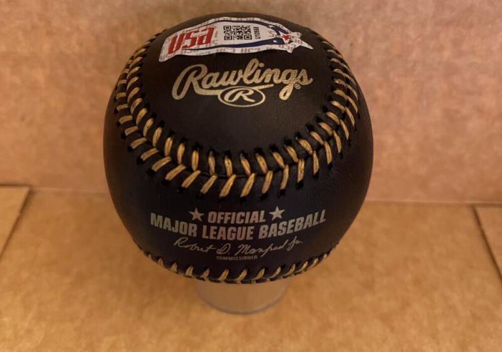 FERNANDO TATIS PADTRES SIGNED AUTOGRAPHED BLACK BASEBALL USA HOLO 