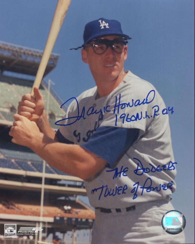 FRANK HOWARD DODGERS DOUBLE INSCRIBED FANATICS SIGNED 8X10 PHOTO