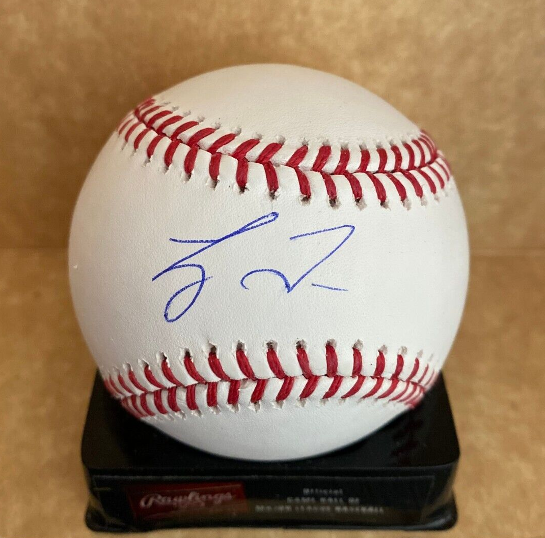 LOGAN TANNER CINCINNATI REDS SIGNED AUTOGRAPHED M.L. BASEBALL BECKETT