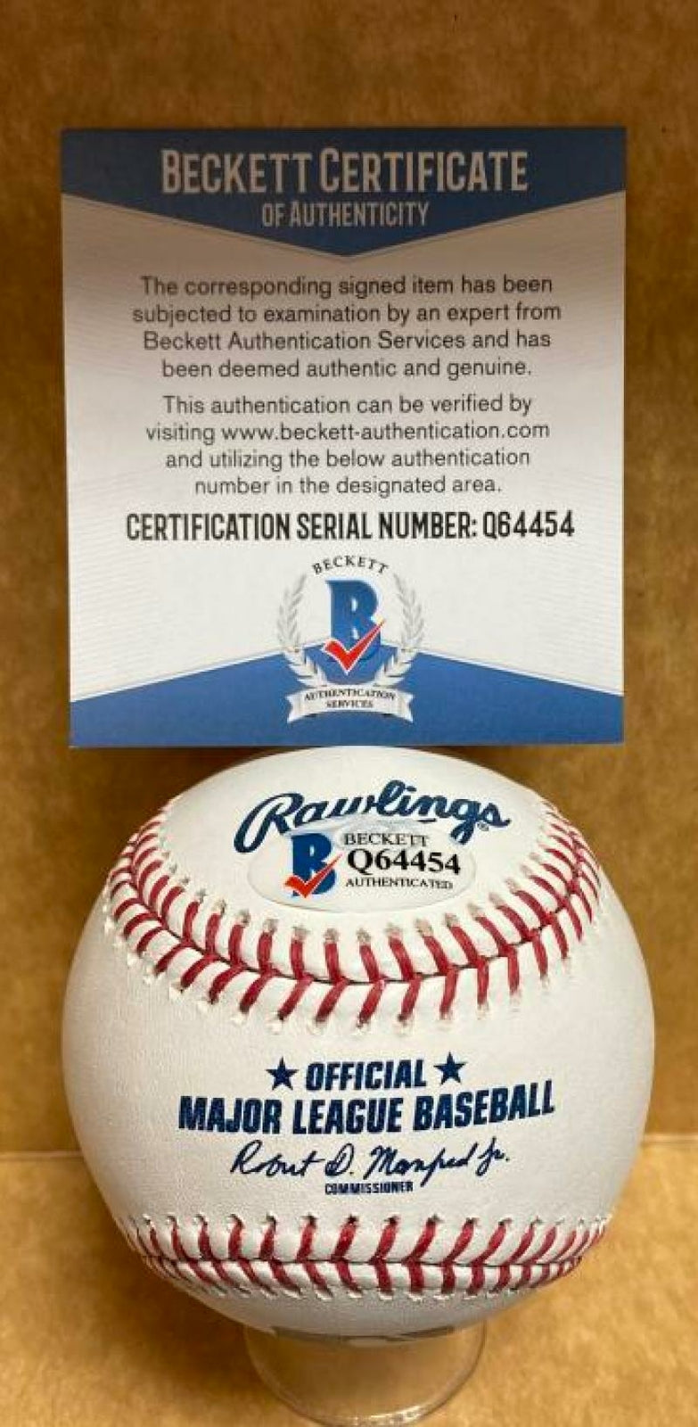 TOM GORDON 08 WORLD CHAMPS PHILLIES SIGNED AUTO N.L. BASEBALL BECKETT Q64454