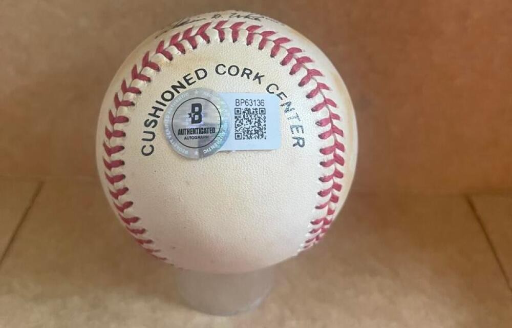 EDDIE YOST SENATORS/RED SOX SIGNED AUTOGRAPHED A.L. BASEBALL BECKETT AUTH