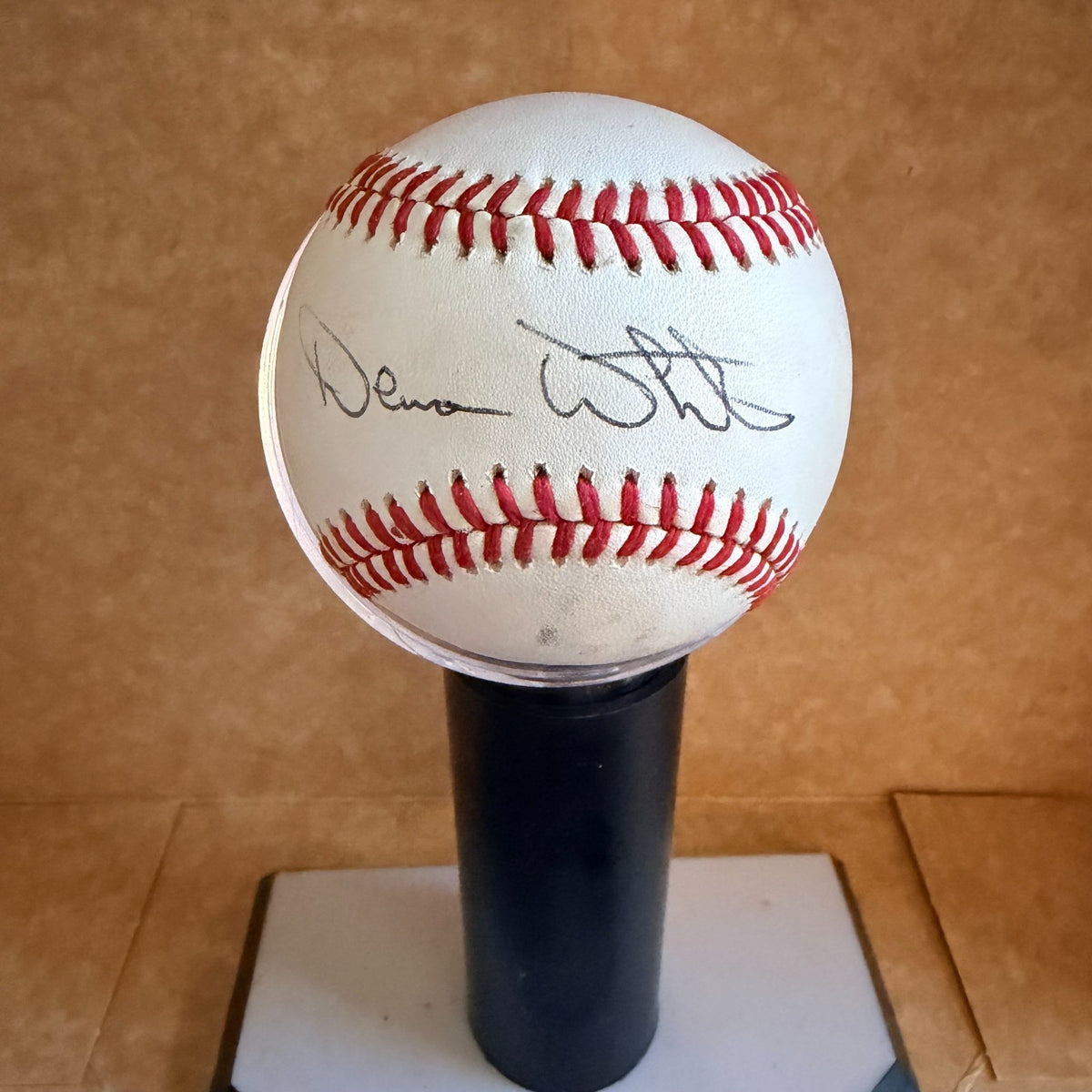 DEVON WHITE TORONTO BLUE JAYS SIGNED AUTOGRAPHED A.L. BASEBALL BECKETT AUTH