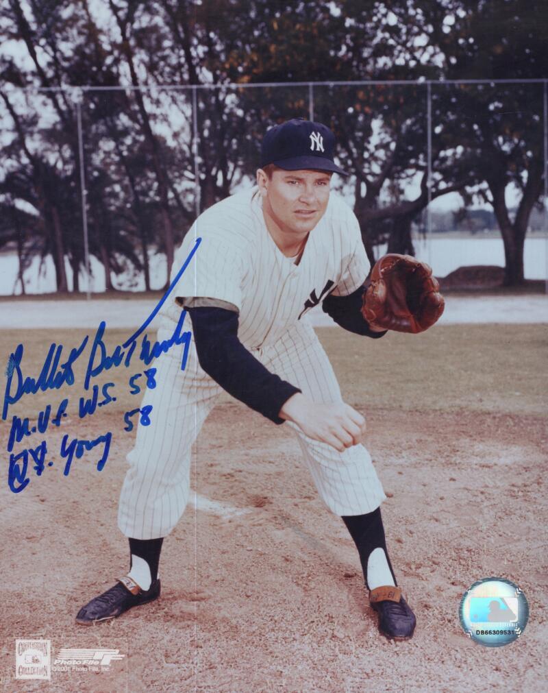 BULLET BOB TURLEY YANKEES CY YOUNG WS MVP SIGNED  8X10 PHOTO W/ COA
