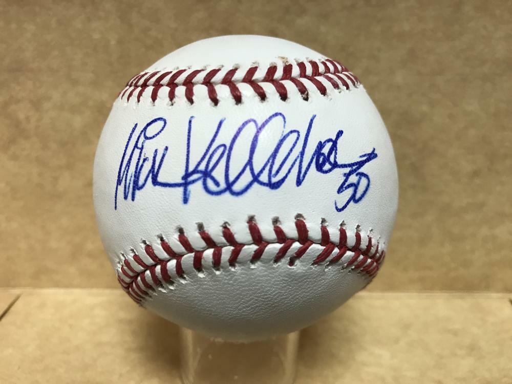 MICK KELLEHER TIGERS/CUBS SIGNED AUTOGRAPHED M.L. BASEBALL W/ COA