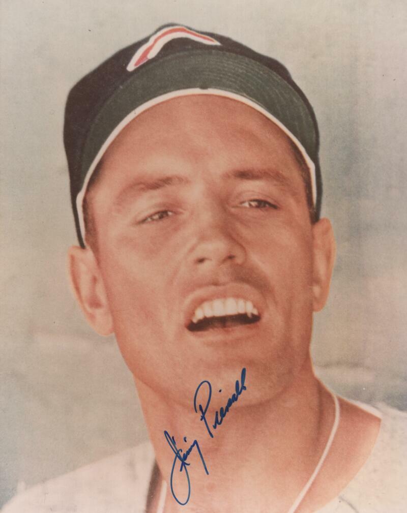 JIMMY PIERSALL CLEVELAND INDIANS SIGNED AUTOGRAPHED  8X10 PHOTO W/ COA