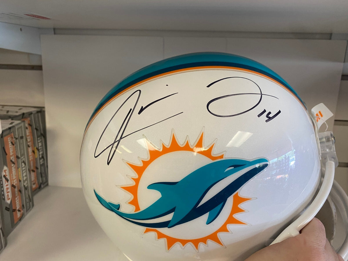 JARVIS LANDRY MIAMI DOLPHINS SIGNED AUTOGRAPHED FULL SIZE HELMET JSA STICKER
