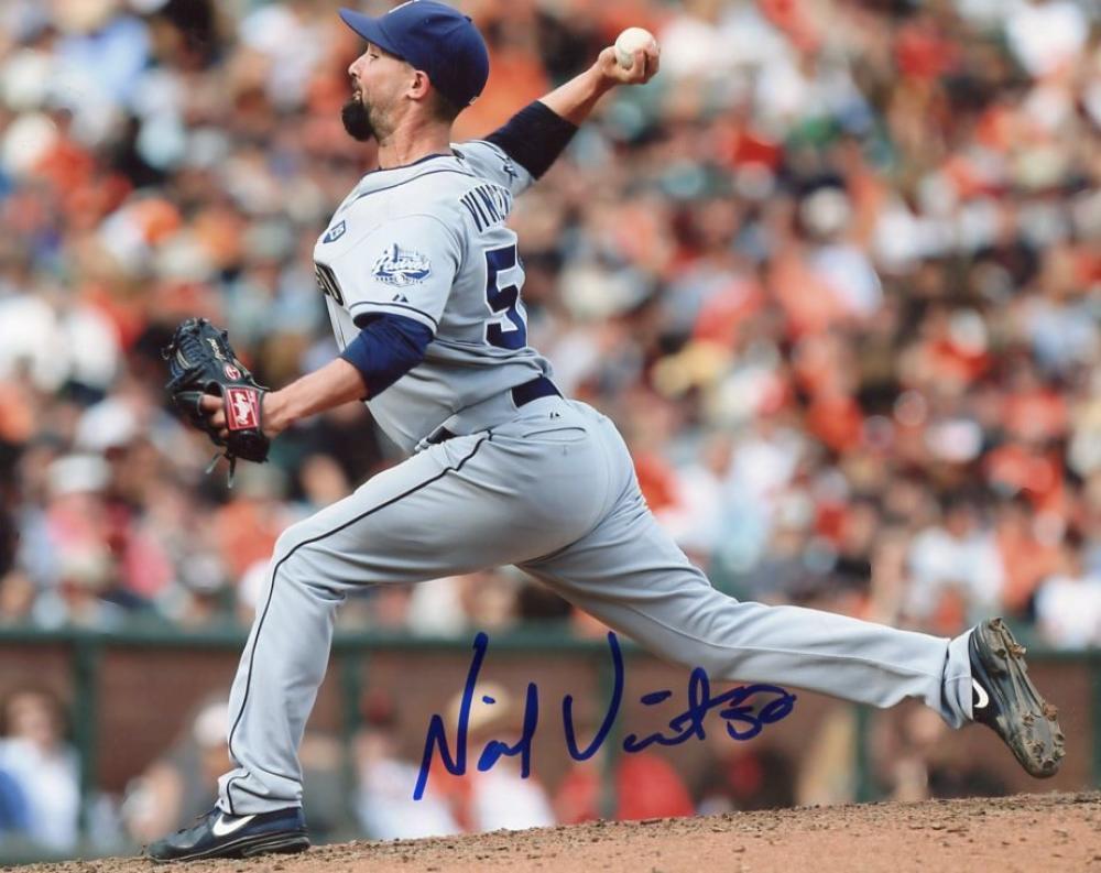 NICK VINCENT SAN DIEGO PADRES SIGNED AUTOGRAPHED 8X10 PHOTO W/COA