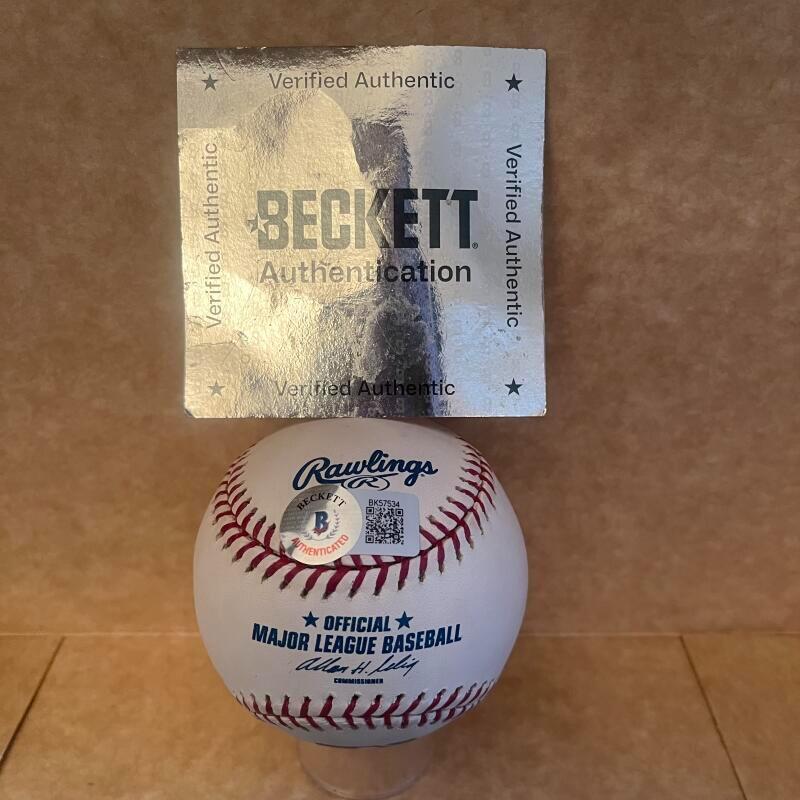 JOE TORRE YANKEES/BRAVES SIGNED AUTOGRAPHED M.L. BASEBALL BECKETT AUTH