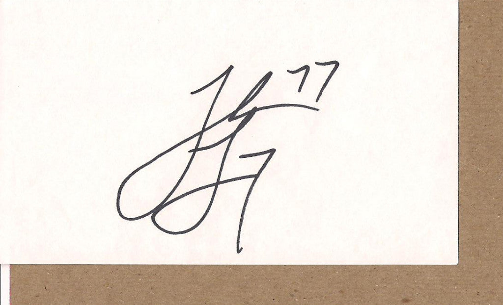 JAKE LONG MIAMI DOLPHINS SIGNED 3X5 INDEX CARD