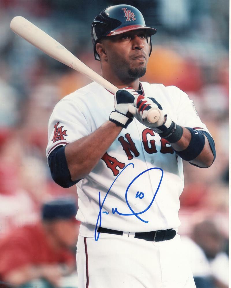 VERNON WELLS  LOS ANGELES ANGELS SIGNED AUTOGRAPHED 8X10 PHOTO W/ COA