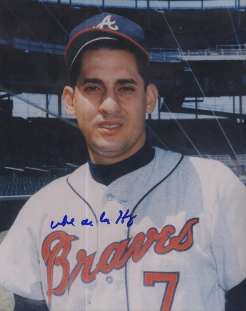 MIKE DE LA HOZ ATLANTA BRAVES SIGNED AUTOGRAPHED 8X10 PHOTO W/ COA