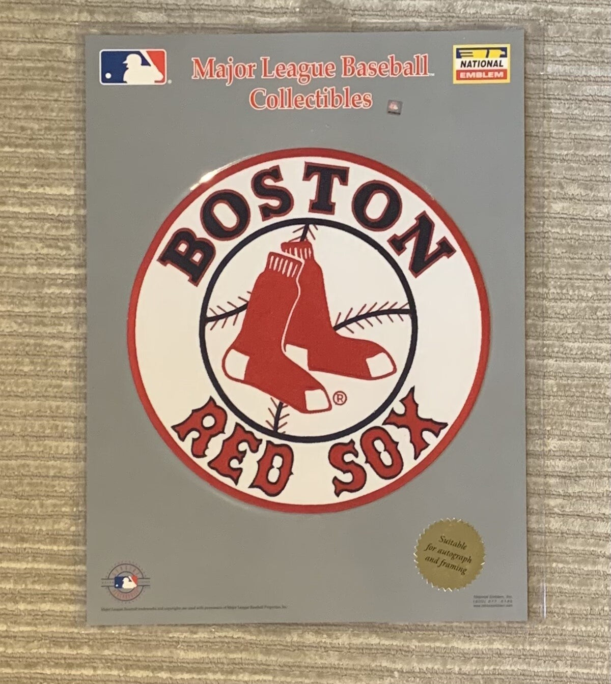 MAJOR LEAGUE BASEBALL COLLECTIBLES BOSTON RED SOX NATIONAL EMBLEM 