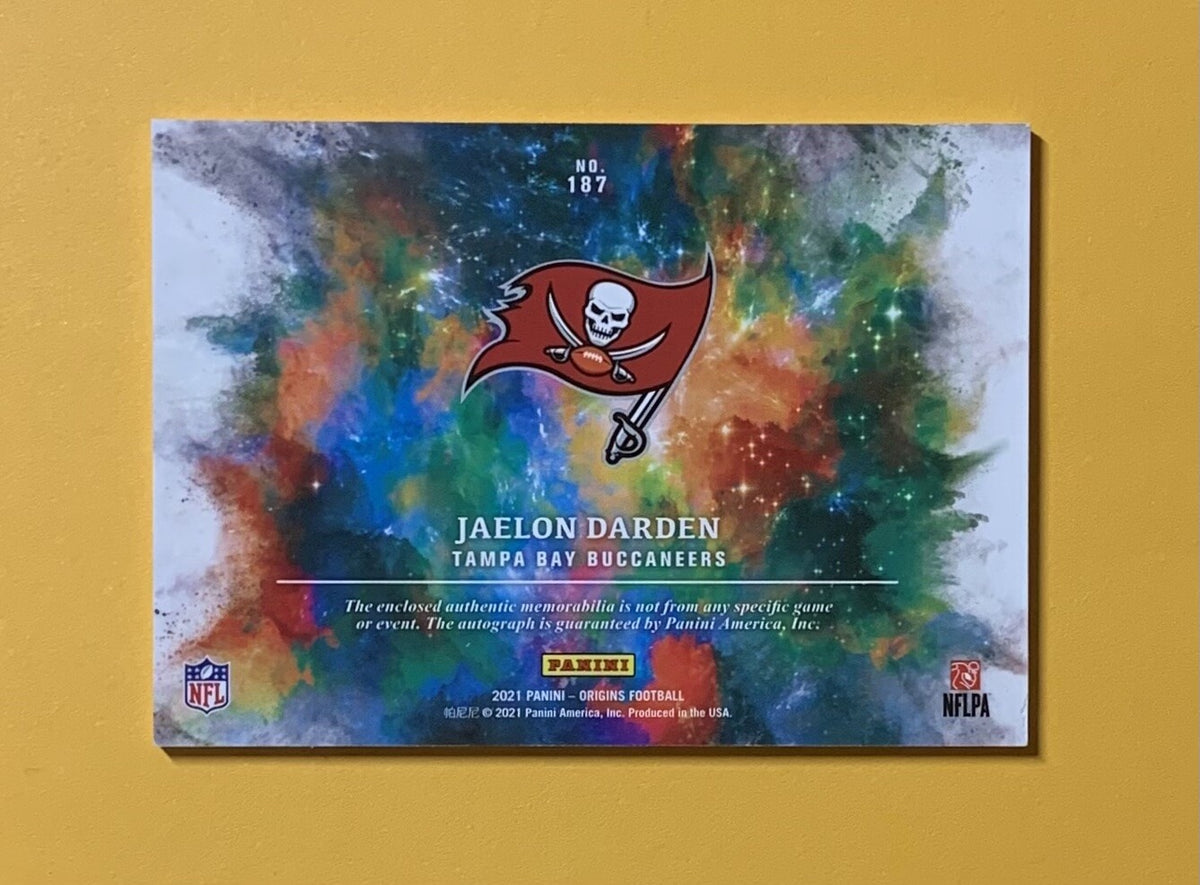 2021 PANINI ORIGINS JAELON DARDEN ROOKIE PATCH AUTO /75 #187 BUCCANEERS 