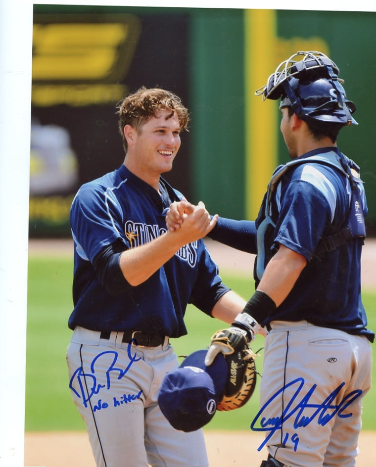 BUDDY BORDEN / ARMANDO  ARAIZA  TAMPA BAY RAYS  SIGNED  AUTO    8x10 PHOTO    