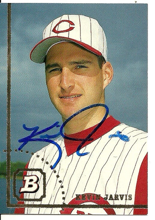 KEVIN JARVIS CINCINNATI REDS SIGNED AUTOGRAPHED 1994 TOPPS CARD #48 W/COA