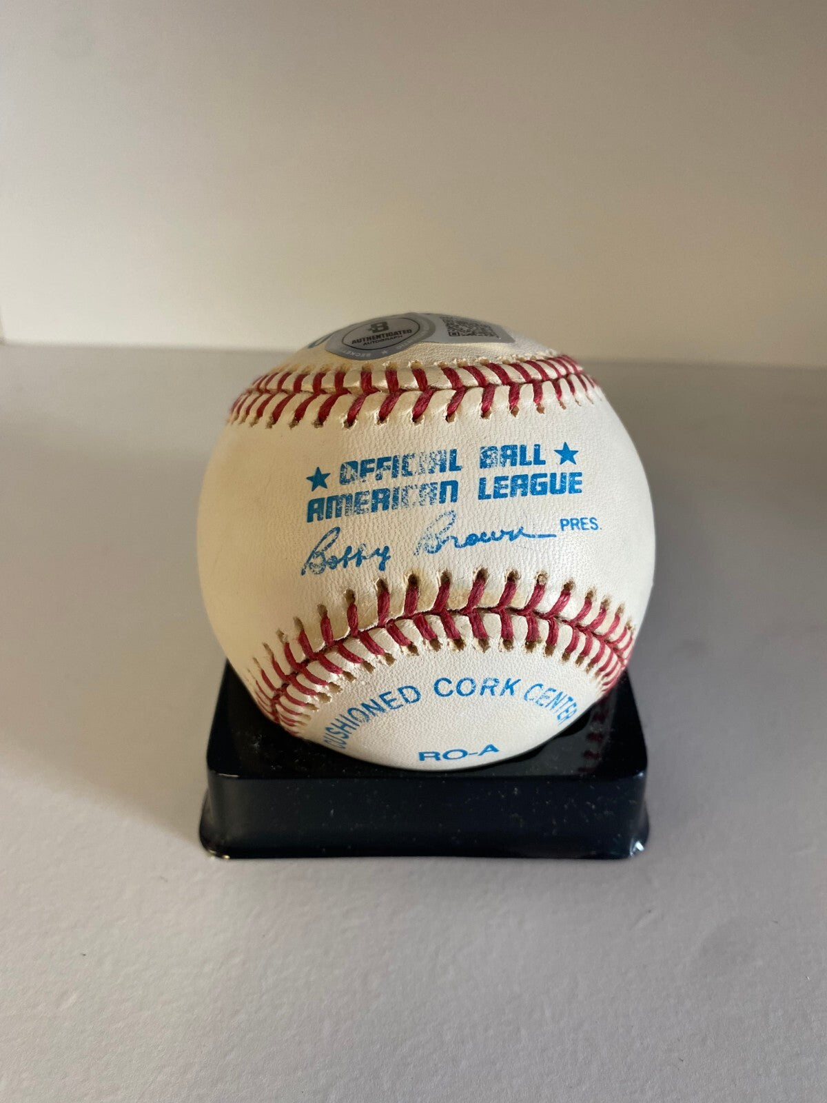TERRY STEINBACH A'S/TWINS SIGNED AUTOGRAPHED A.L. BASEBALL BECKETT AUTH