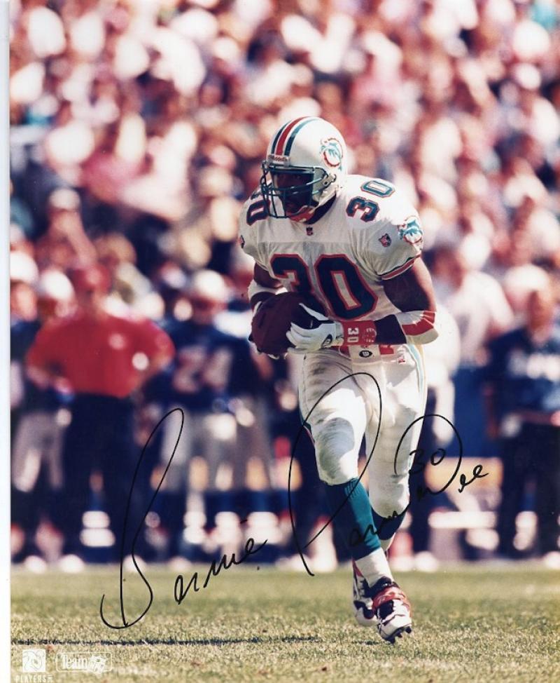 BERNIE PARMALLEE  MIAMI DOLPHINS SIGNED AUTOGRAPHED 8X10 PHOTO W/ COA