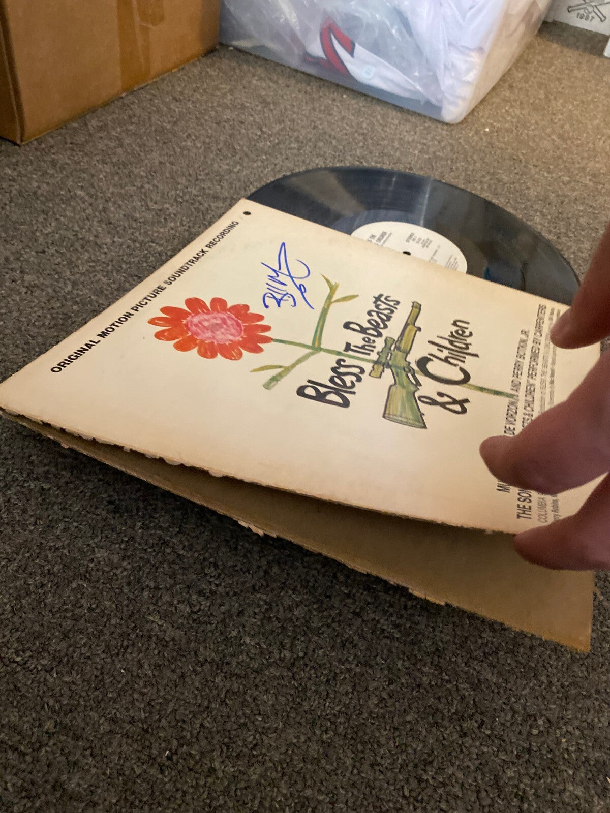 BILL MUMY BLESS THE BEATS & CHILDREN SIGNED AUTOGRAPHED ALBUM COVER W/COA