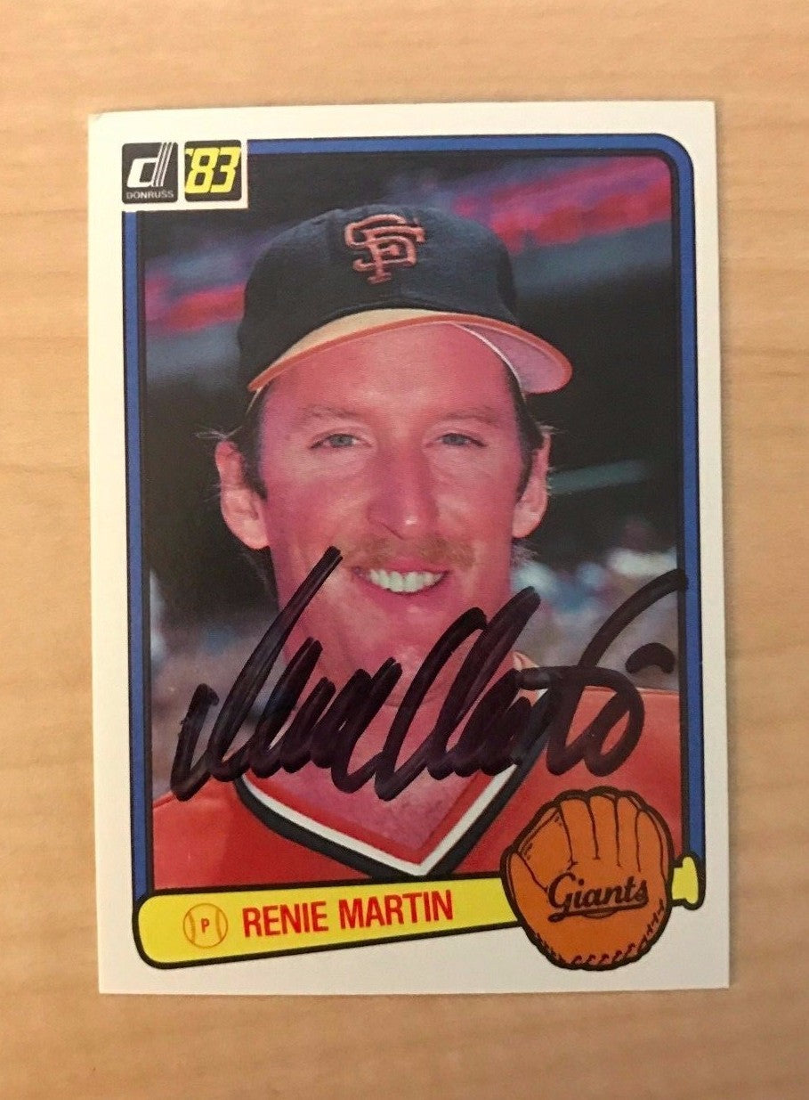 RENIE MARTIN SAN FRANCISCO GIANTS SIGNED AUTOGRAPHED 1983 DONRUSS #272 W/COA