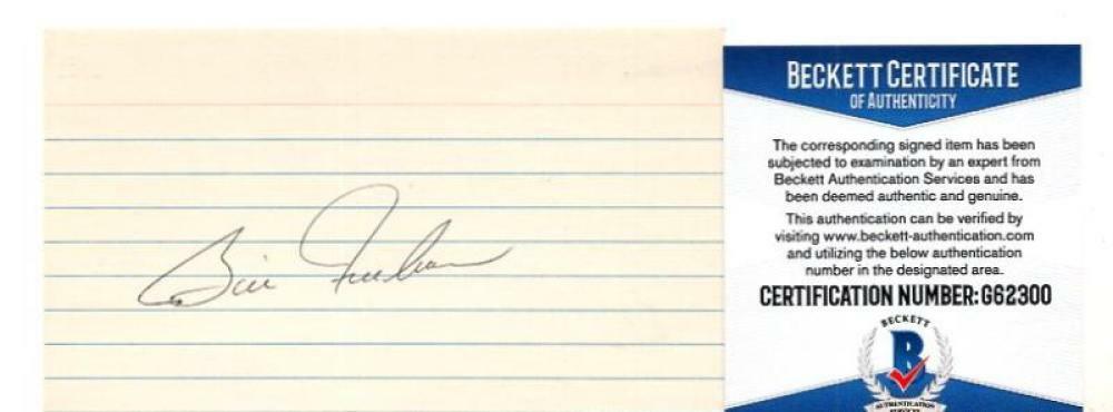 BILL FREEHAN DETROIT TIGERS SIGNED 3X5 INDEX CARD BECKETT #G62300