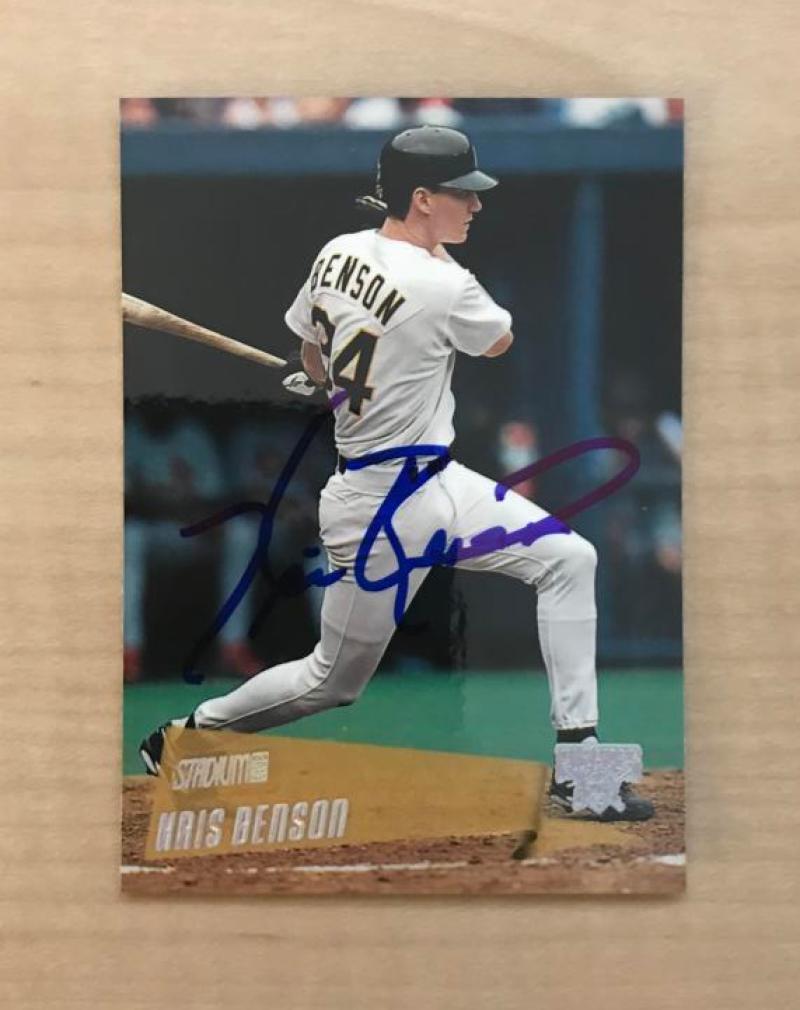 KRIS BENSON PITTSBURGH PIRATES SIGNED 2000 TOPPS STADIUM CLUB CARD #139 W/COA