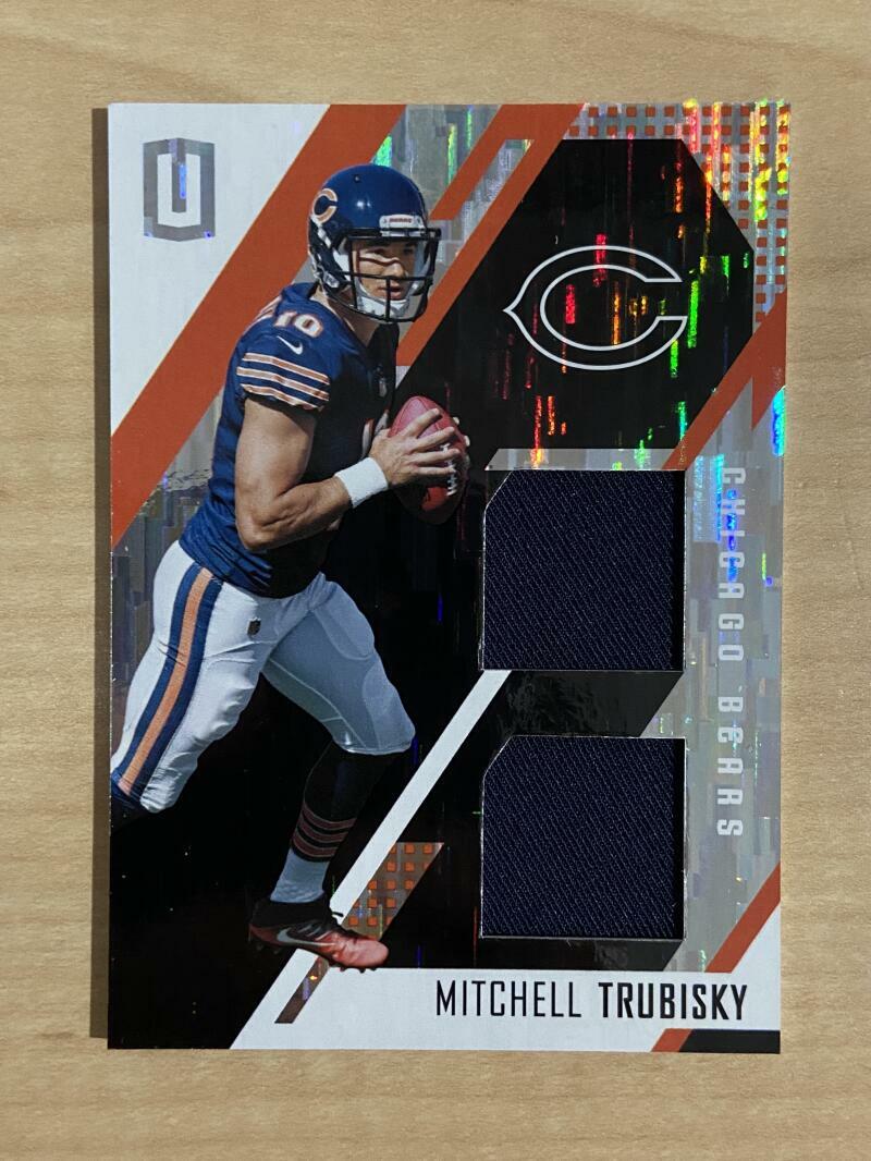 2017 PANINI UNPARALLED MITCHELL TRUBISKY BEARS DOUBLE PATCH 20/199 
