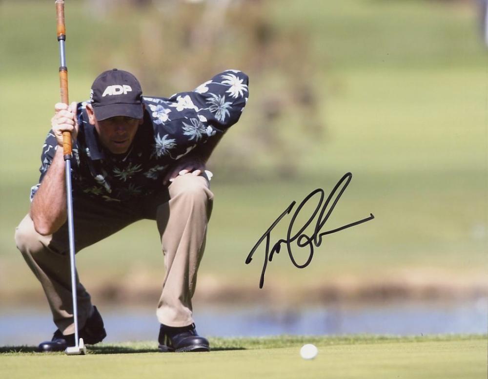 TOM LEHMAN PUTTING GOLF SIGNED AUTOGRAPHED 8X10 W/COA