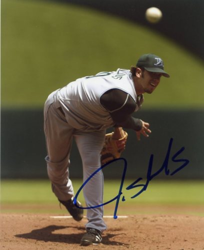 JAMIE SHIELDS TAMPA BAY RAYS SIGNED 8X10 PHOTO W/COA