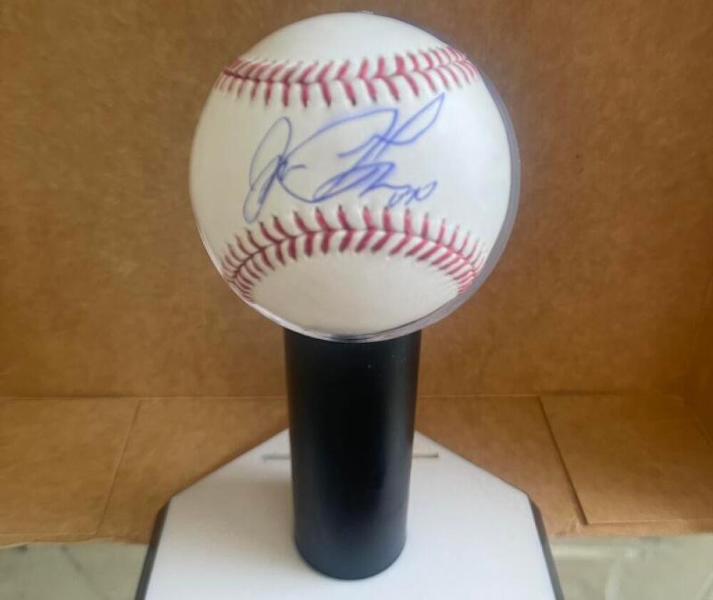 JORGE ALFARO RANGERS/PHILLIES SIGNED AUTOGRAPHED M.L. BASEBALL BECKETT AUTH
