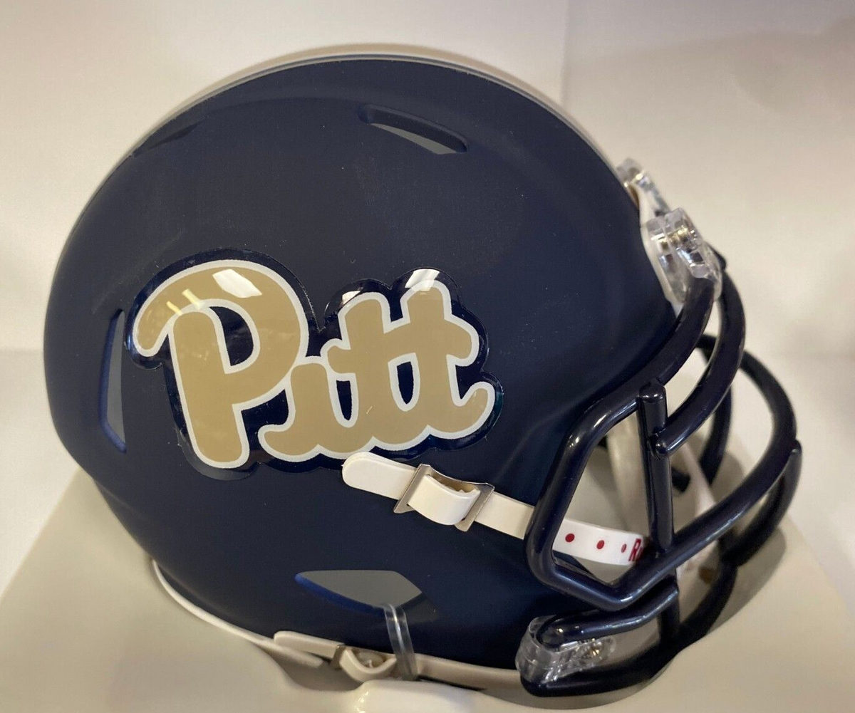 NCAA FOOTBALL PITTBURGH PANTHERS TEAM LOGO MINI HELMET UNSIGNED