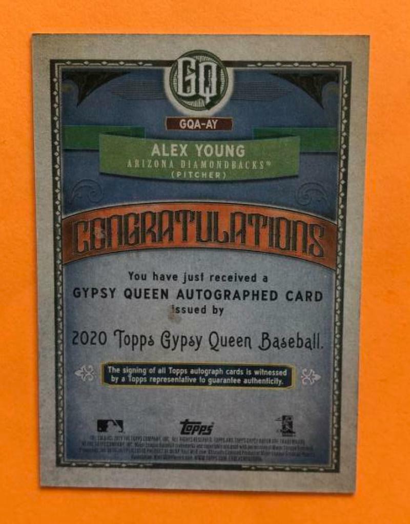2020 GYPSY QUEEN AUTO GQA-AY ALEX YOUNG ROOKIE 