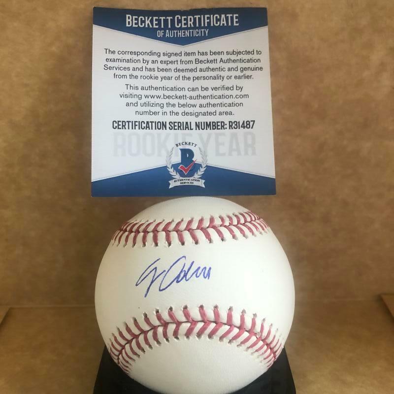 JO ADELL ANAHEIM ANGELS ROOKIE YEAR SIGNED AUTOGRAPHED M.L. BASEBALL BECKETT 