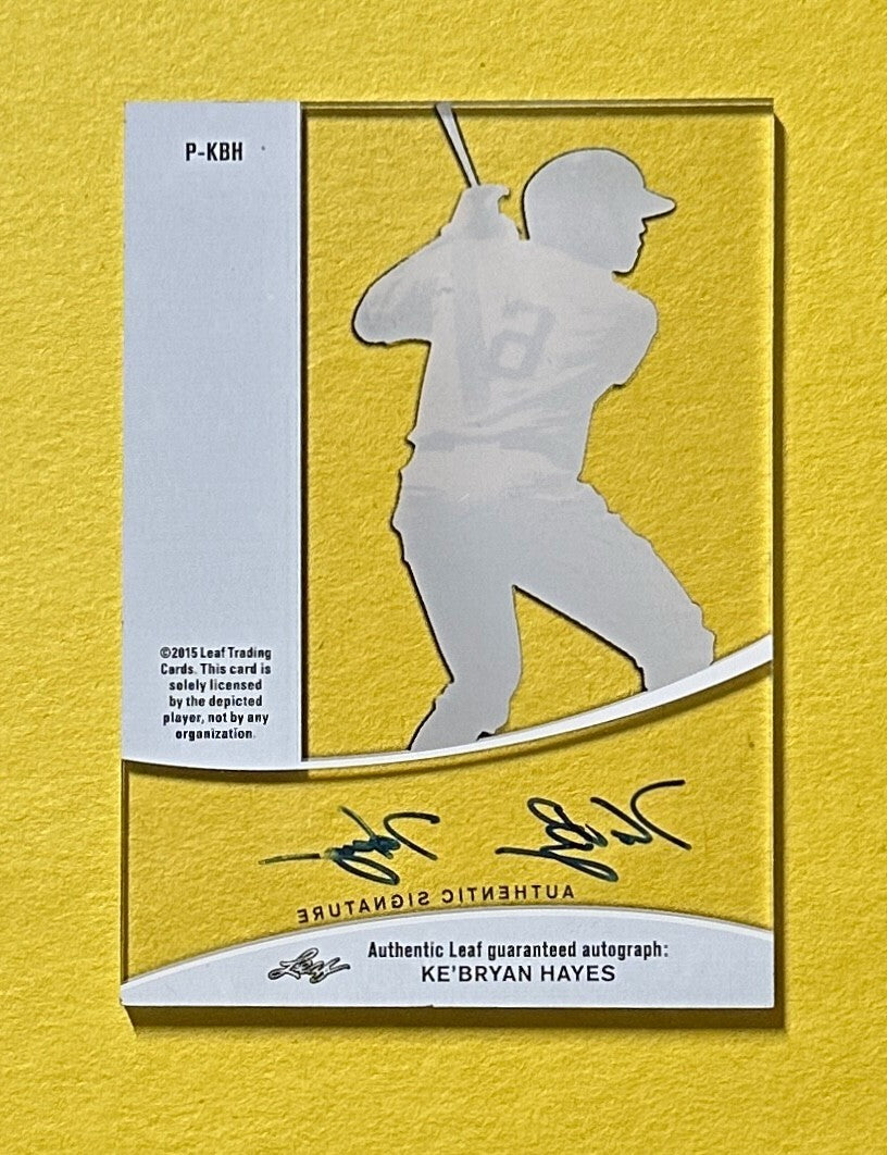 2015 LEAF TRINITY KE'BRYAN HAYES PURE CLEAR AUTO #P-KBH PIRATES
