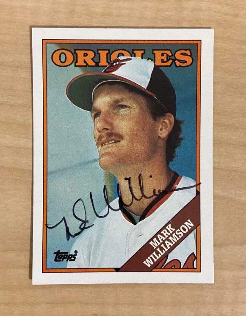 MARK WILLIAMSON BALTIMORE ORIOLES SIGNED AUTOGRAPHED 1988 TOPPS CARD #571 W/COA