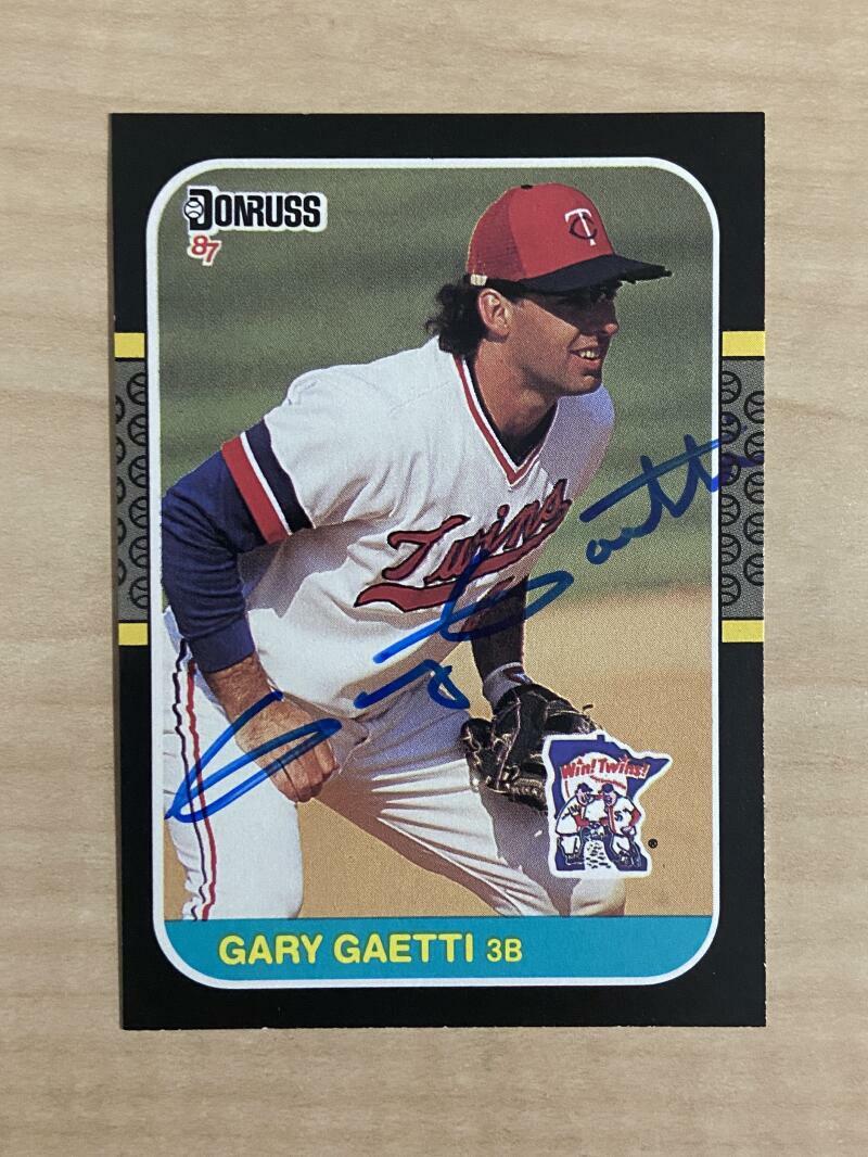 GARY GAETTI MINNESOTA TWINS SIGNED AUTOGRAPHED 1987 DONRUSS CARD #122 W/COA