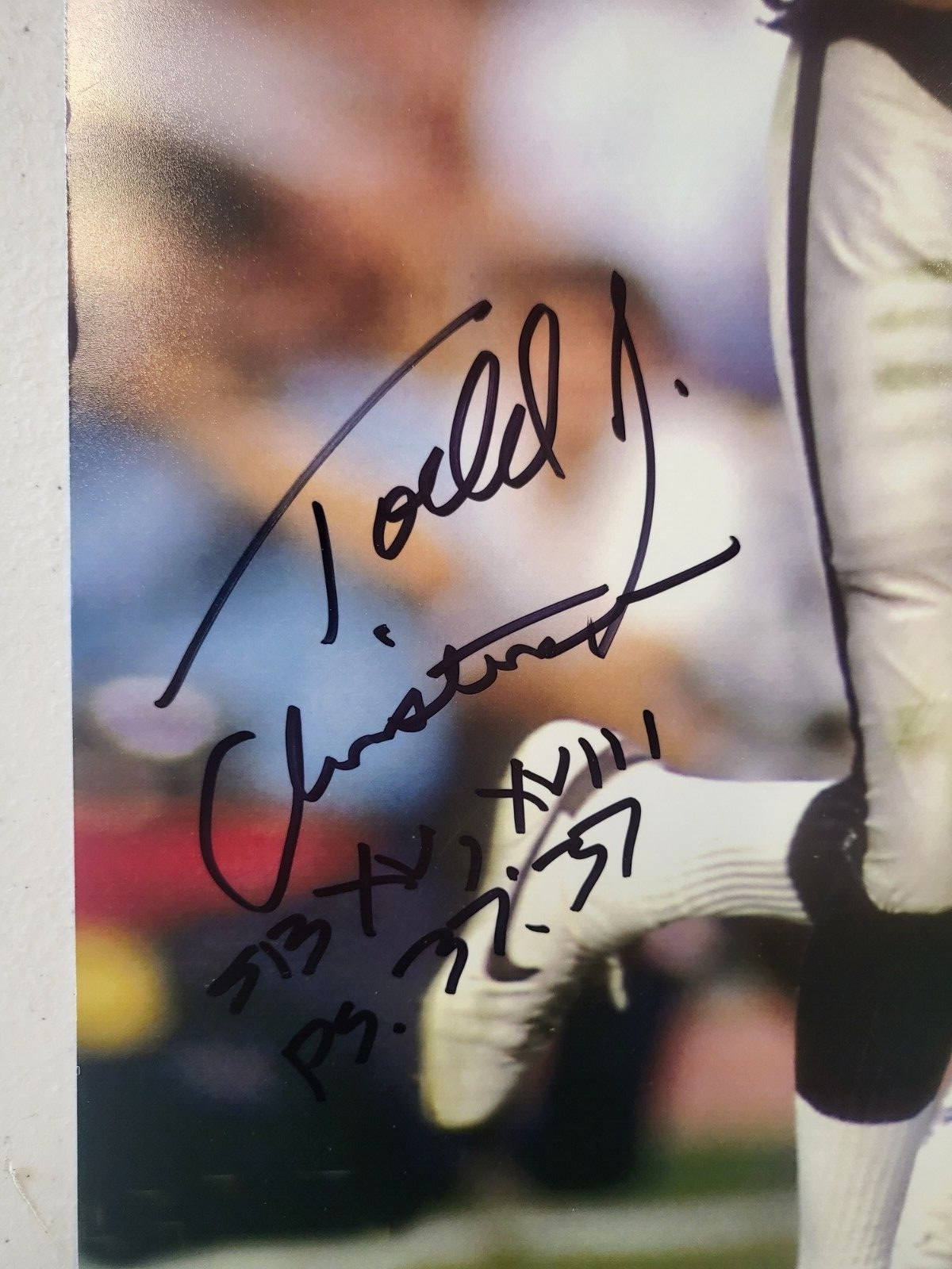TODD CHRISTENSEN RAIDERS SIGNED AUTOGRAPHED 16X20 PHOTO BECKETT AUTHENTIC **