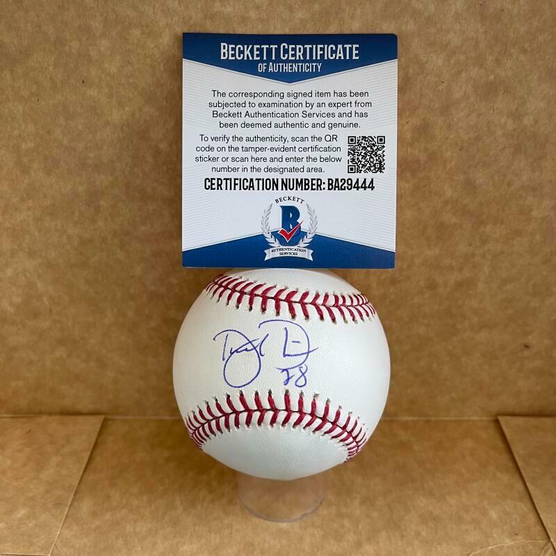 DARREN OLIVER CARDINALS/RED SOX SIGNED AUTO M.L. BASEBALL BECKETT BA29444