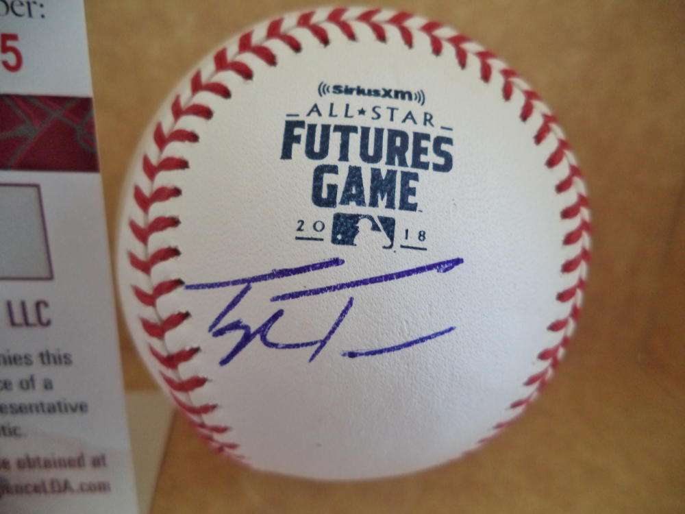 TAYLOR TRAMMELL SIGNED AUTO 2018 FUTURES GAME BASEBALL REDS/MVP JSA WPP45625