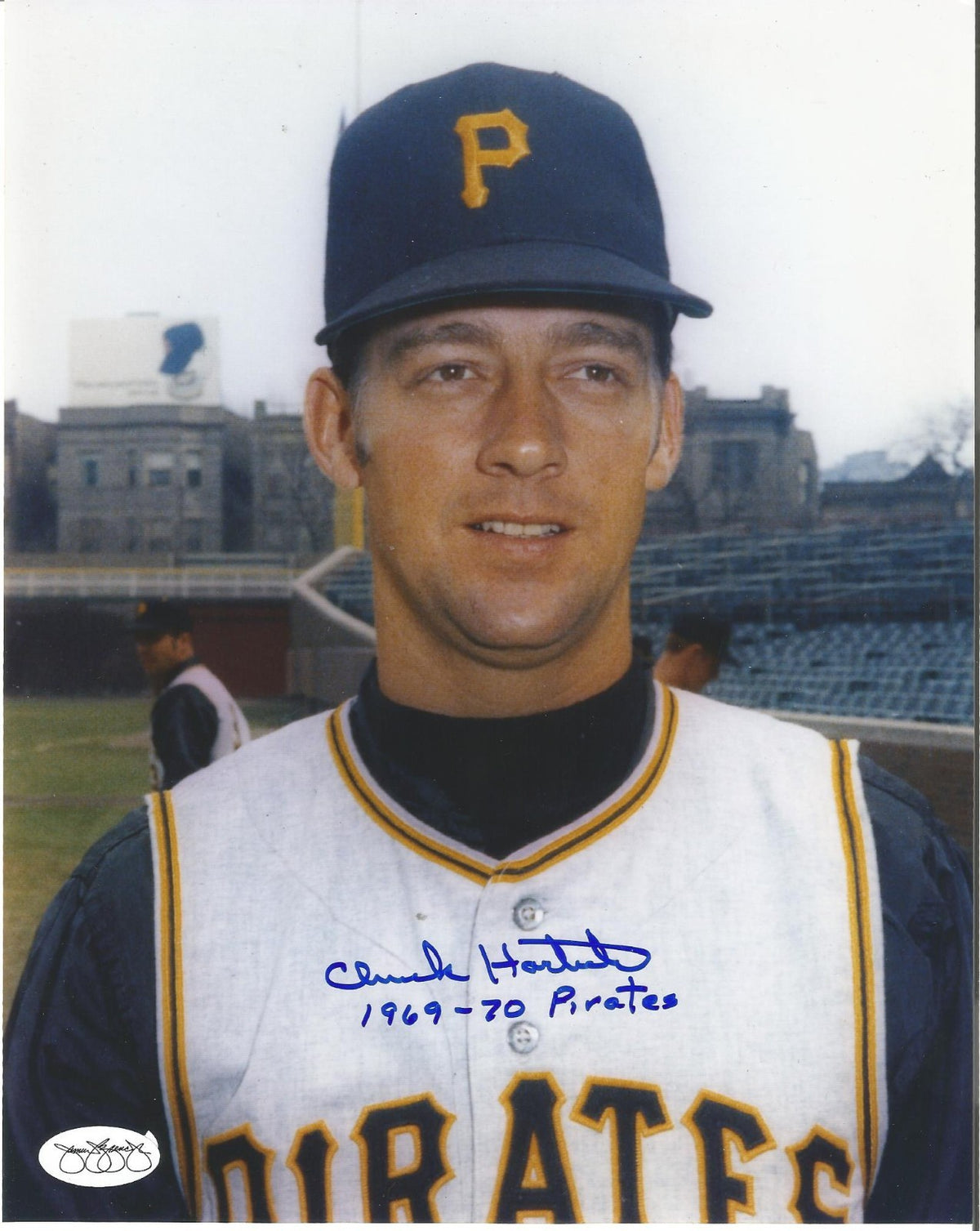 CHUCK HARTENSTEIN PITTSBURGH PIRATES SIGNED AUTOGRAPHED 8X10 PHOTO JSA SOA REAL!