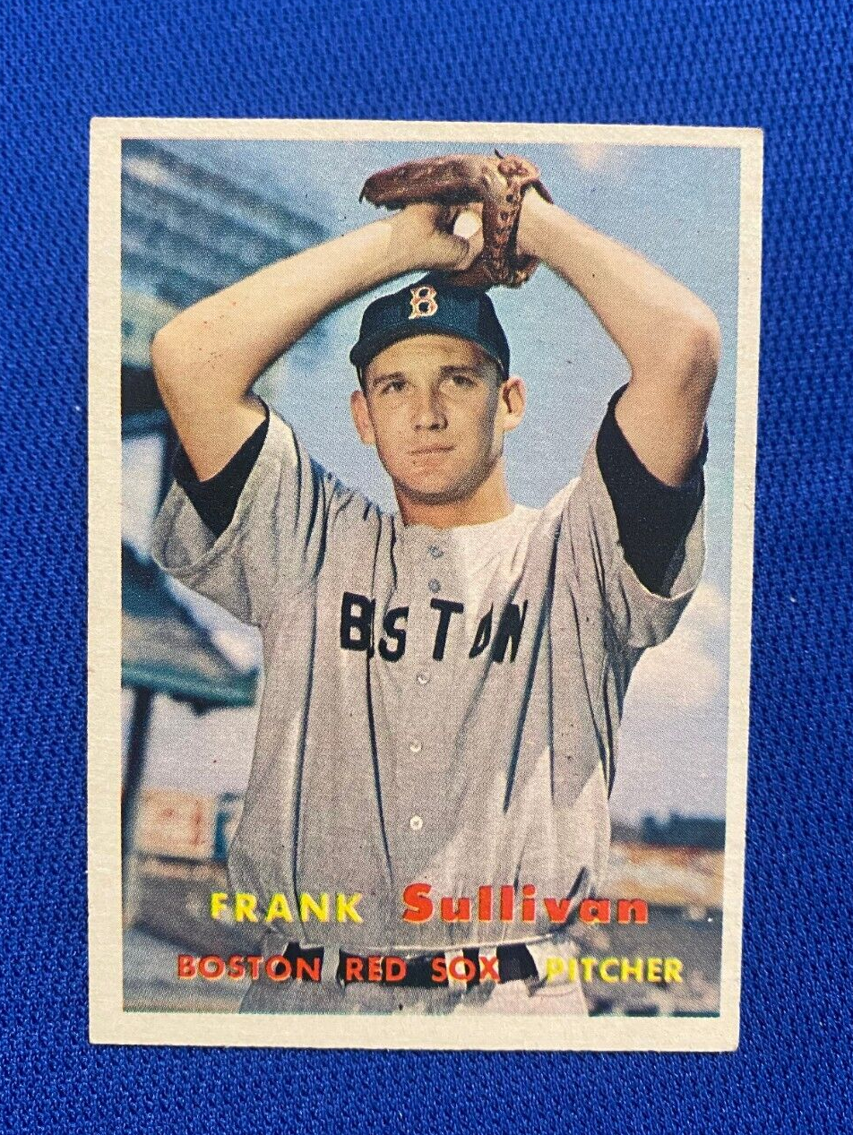 1957 TOPPS FRANK SULLIVAN BOSTON RED SOX #21 CARD VINTAGE SET-BREAK