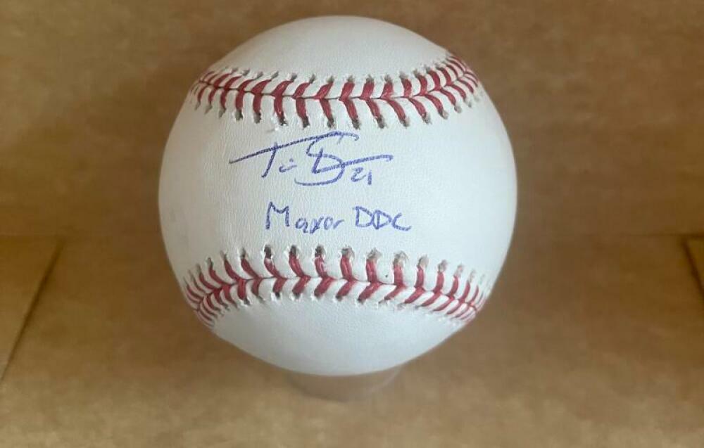 TRAVIS SHAW BOSTON RED SOX MAYOR DDC SIGNED AUTO M.L. BASEBALL BAS BC85136